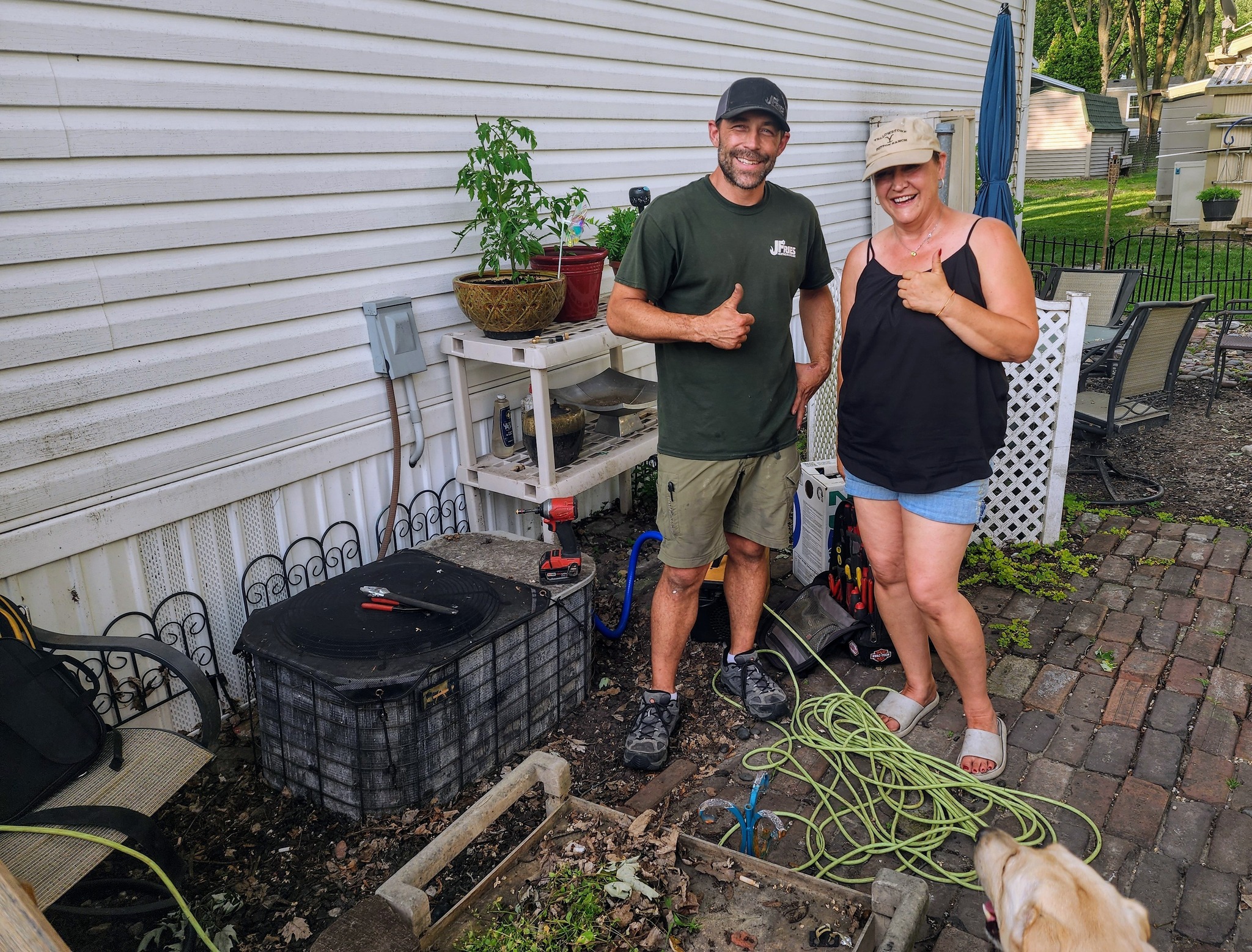 Gutter and Air Conditioner Repaired for a Bay City Woman